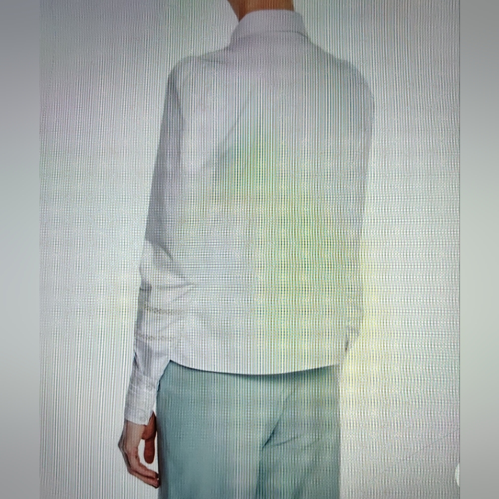 $360 NWT ALEXIS White Haskell Pleated Lace Classic Button Up Top Sz L - Picture 3 of 9